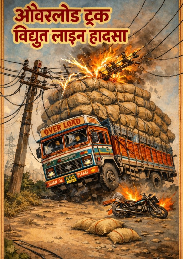 विद्युत विभाग ने खबरों का किया खंडन: 'गंझियाडीह चौक पर निर्धारित ऊंचाई पर हैं बिजली लाइनें, ओवरलोड ट्रक के कारण हुआ हादसा'