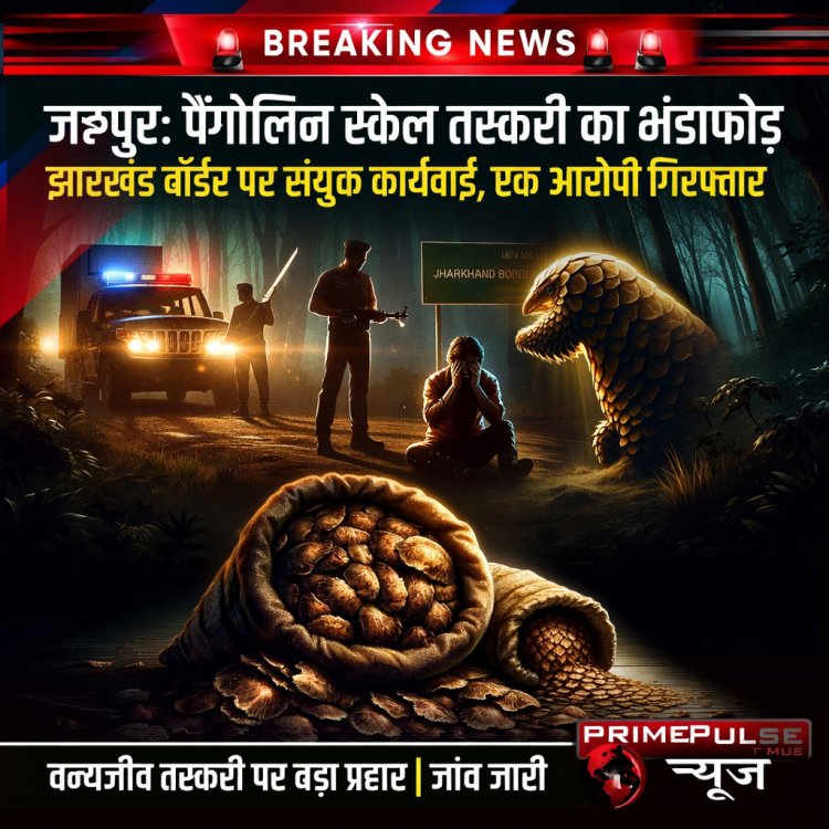 जशपुर: पैंगोलिन शल्क की तस्करी का भंडाफोड़, झारखंड सीमा पर संयुक्त कार्रवाई में एक गिरफ्तार