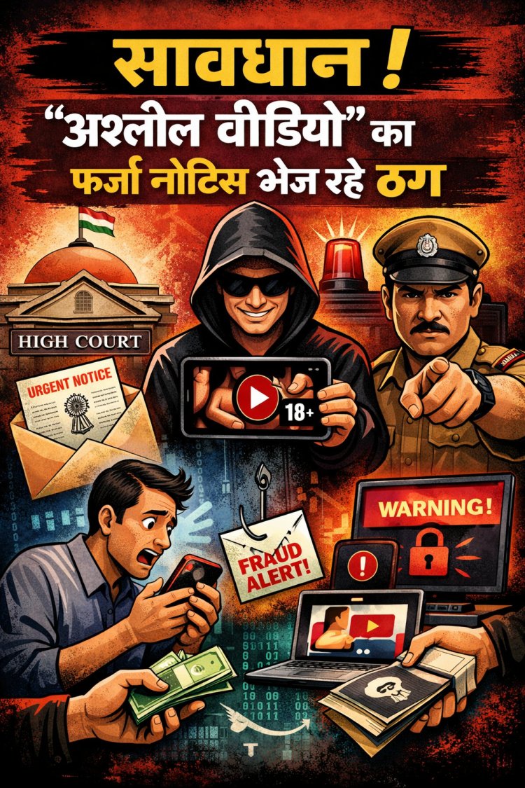 सावधान! हाईकोर्ट के नाम पर फर्जी 'अश्लील वीडियो' वाला नोटिस भेज रहे ठग, पुलिस ने दी चेतावनी