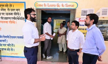 कलेक्टर रोहित व्यास ने नव संकल्प शिक्षण संस्थान का किया औचक निरीक्षण: विद्यार्थियों से जाना सुविधाओं का हाल